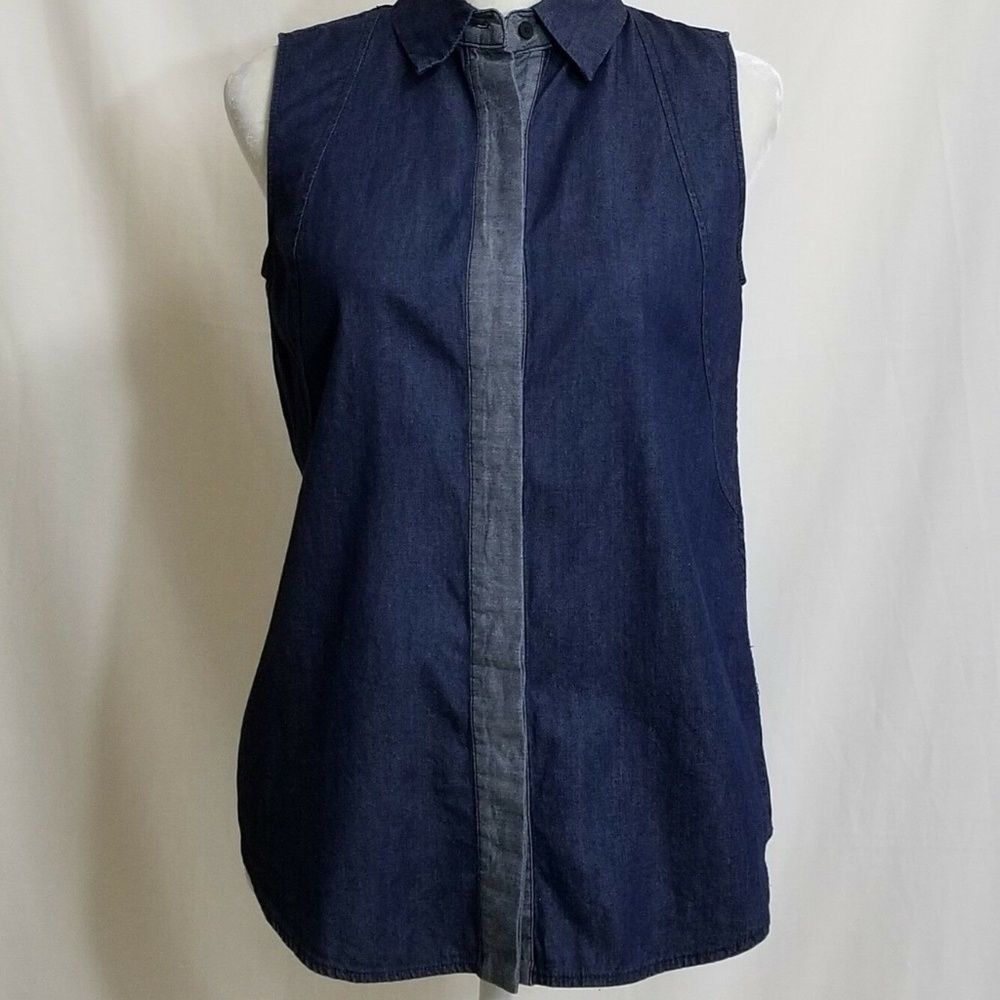 Reed Krakoff Denim Blue Vest Size Small